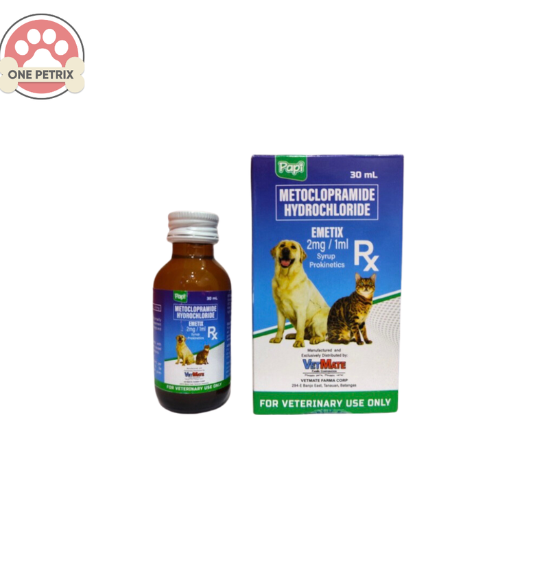 Papi Emetix For Vomiting In Dogs And Cats (Metoclopramide Hydrochloride) 30ml