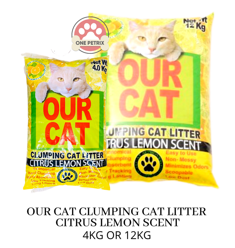 OUR CAT Clumping Cat Litter CITRUS LEMON SCENT