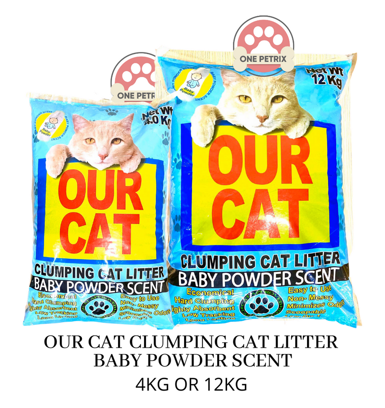 OUR CAT Clumping Cat Litter BABY POWDER SCENT