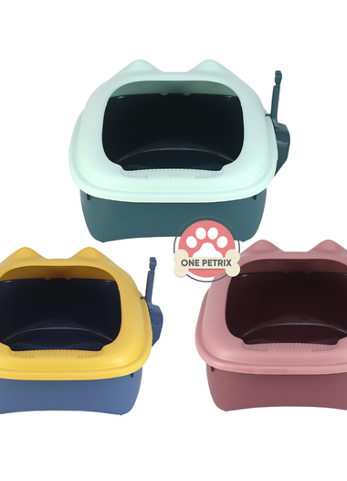 Cat Litter Box with Scoop Litter Shovel (Small , Large)