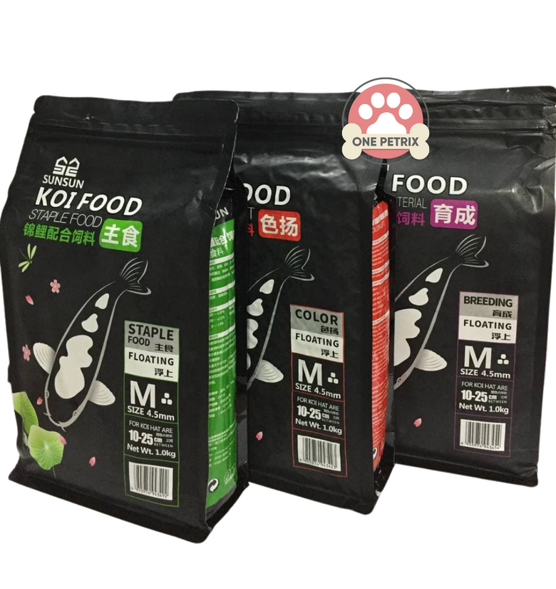 Sunsun Koi Food ( Staple,  Color Lift , Breeding Material )1KG