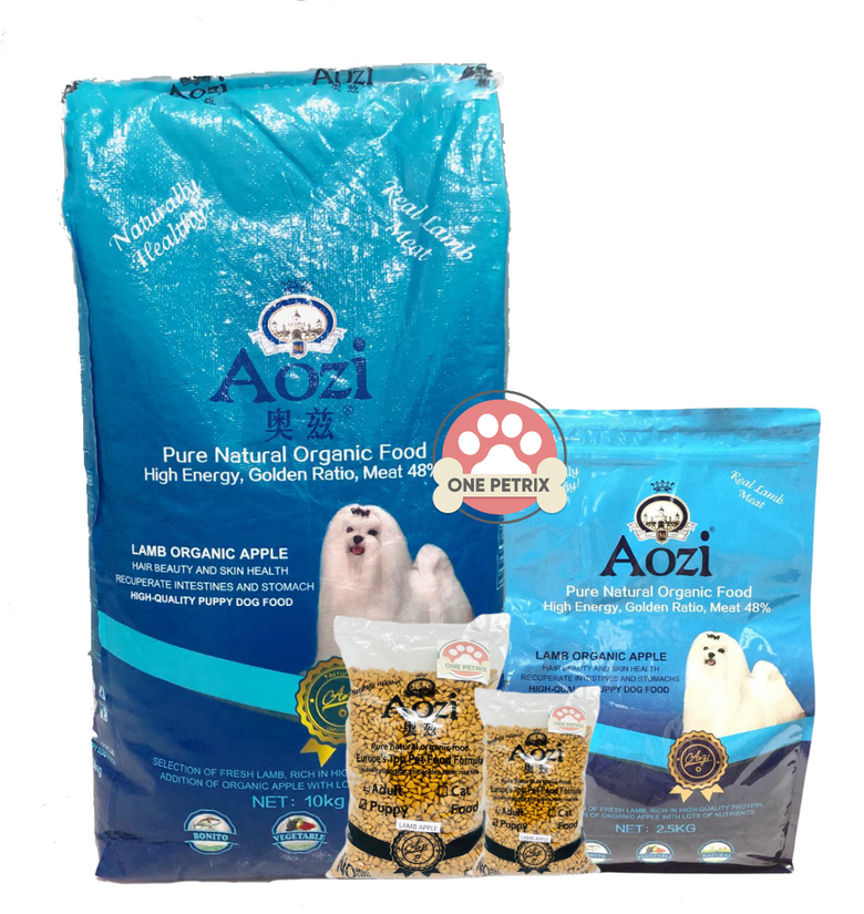 Aozi Organic Hypoallergenic Puppy Dog Food (Lamb and Apple Flavor)