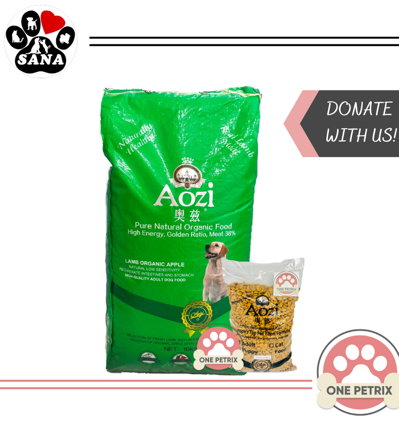 Donate to SANA - Aozi Organic Hypoallergenic Adult Dog Food (Lamb and Apple Flavor)