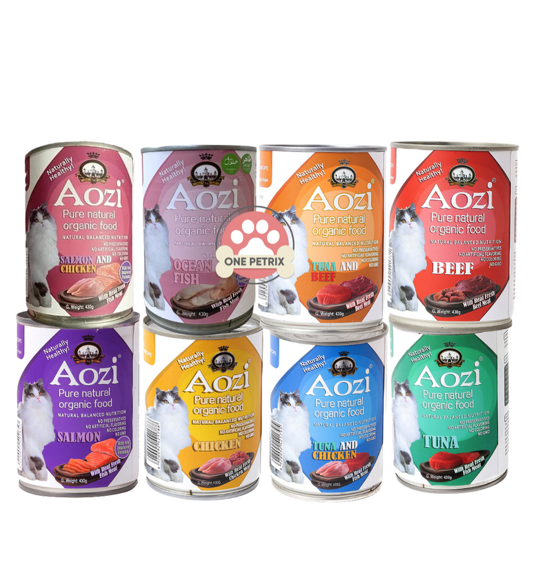 Aozi Organic Canned Wet Cat Food 430g ( See item variation for exp. date Month.Day.Year)