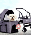Doogo Collapsible 2 in 1 Pet Stroller / Dog Stroller with Detachable Carrier - For 15-20KG Pets #802 (Black, Blue, Gray, Pink)