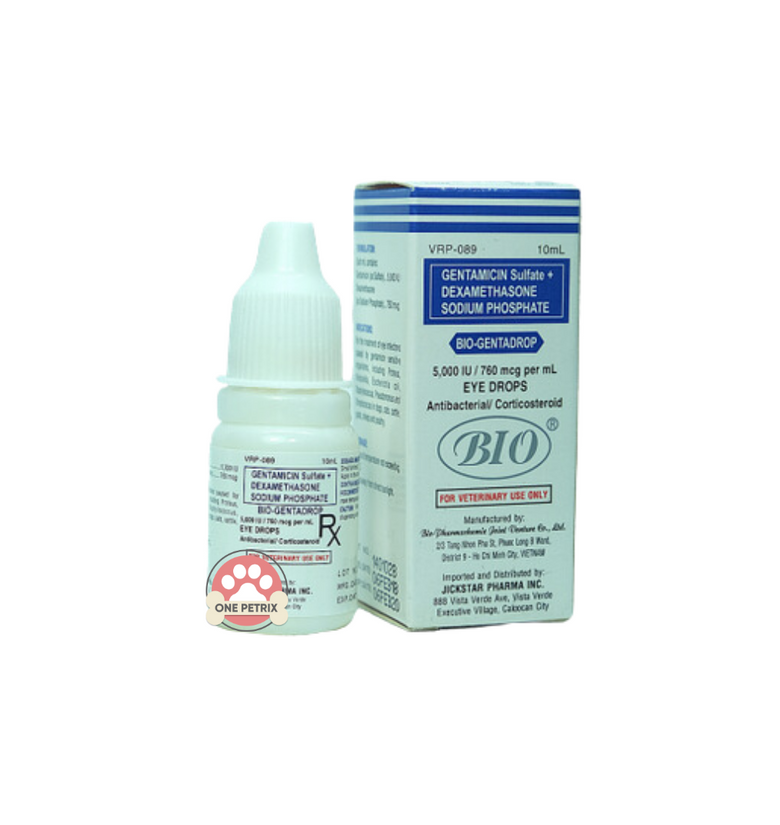 Bio Gentadrop Antibacterial Eye Drops for Pets 10ml One Petrix