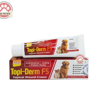 Papi Topi-Derm FS Topical Wound Cream (Anti Septic, Anti Bacterial, Anti Fungal) 20g