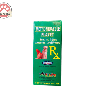 Papi Flavet Metronidazole - Antiprotozoal / Amoebicide for Cats and Dogs 60mL