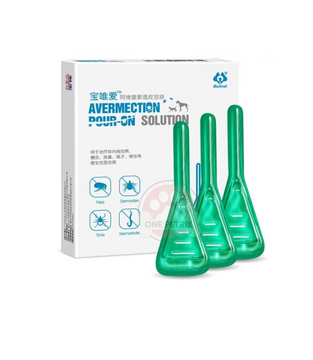 Avermection Pet Spot On Solution : Anti Tick & Flea Parasite Treatment for Cats & Dogs - (1PC. (0.5ml) / 1 Box )