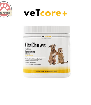 Vet Core+ Plus VitaChews Multivitamins For Dogs and Cats - (150 Soft Chews) 300g/100g