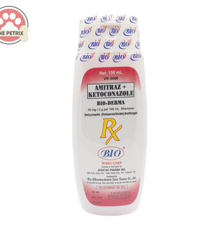 Bio-Derma Anti- Fungal Dog Shampoo (Amitraz + Ketoconazole) 150ML