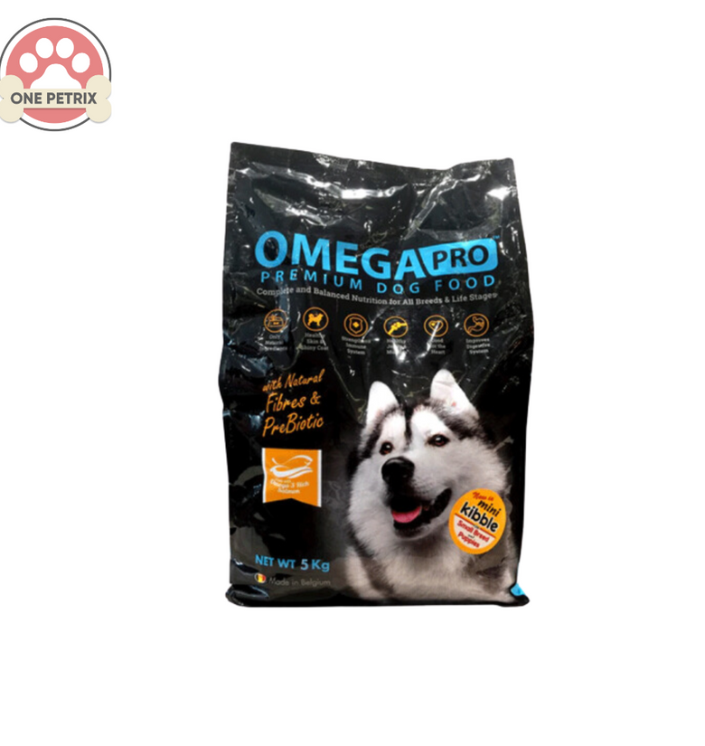 Omega Pro Premium Dry Dog Food 5KG - Mini Kibble (Salmon)