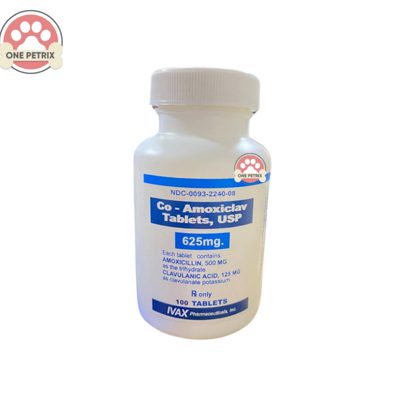 Co - Amoxiclav Tablet 625mg (Amoxicilin Trihydrate, 500mg ; Clavulanic Acid 125mg) - 1 Tablet