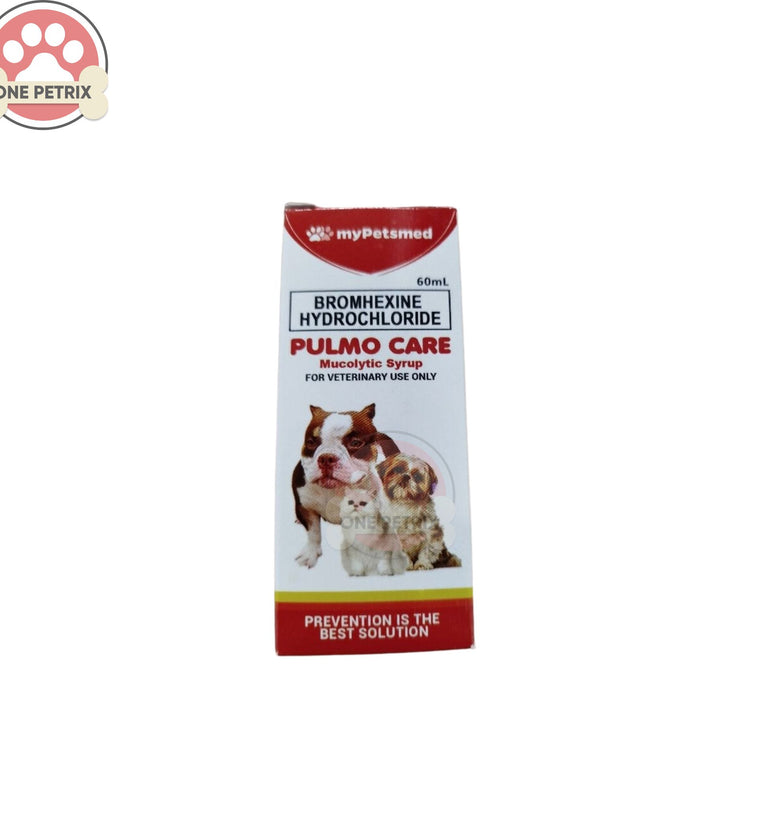 Petsmed Pulmo Care Mucolytic Oral Solution for Pets Dogs and Cats 60ML