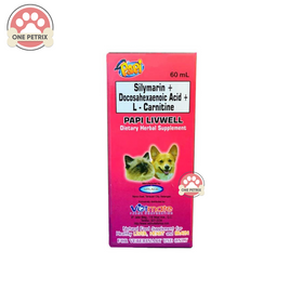 Papi Livwell Dietary Herbal Supplement for Cats and Dogs 60ML