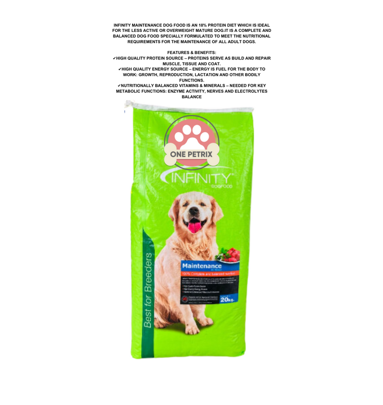 Infinity dog food online