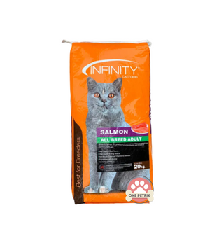 Infinity Adult Cat Food for All Breeds (Salmon Flavor) 20KG