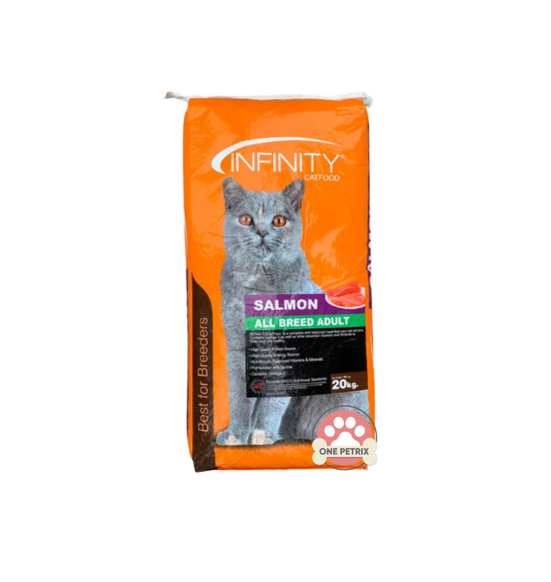Infinity Adult Cat Food for All Breeds (Salmon Flavor) 20KG