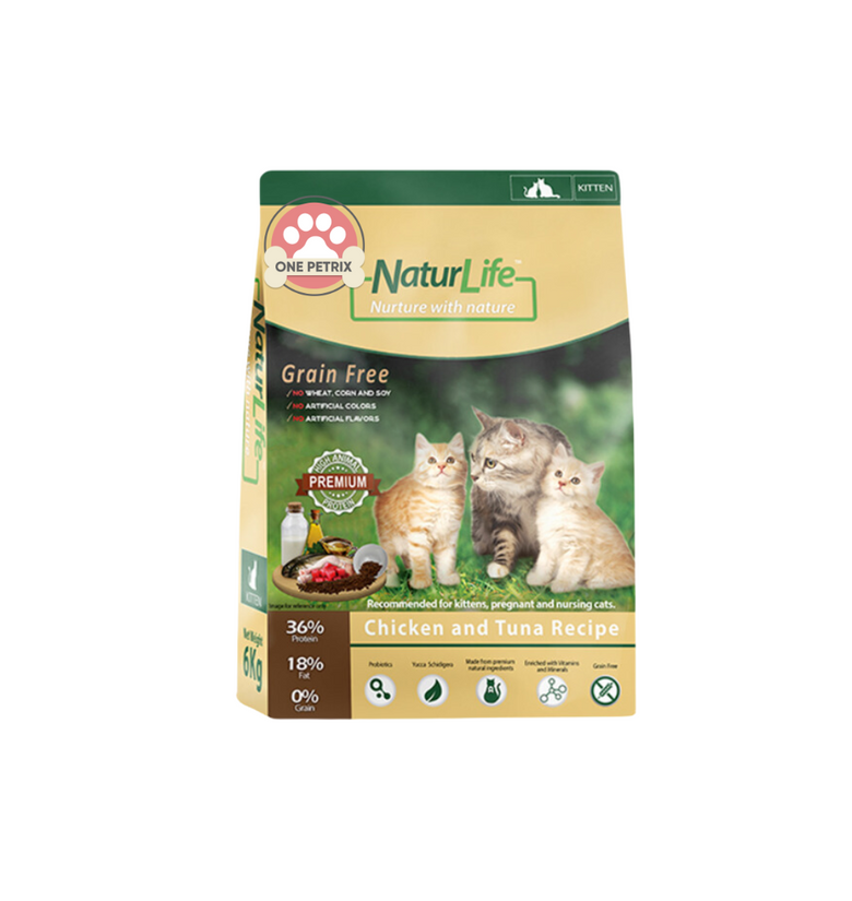Naturlife Adult Grain Free Recipe Cat Food (Chicken and Tuna) - 6KG
