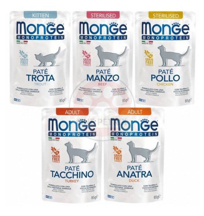 Monge Cat Monoprotein Pate in Pouch 85g