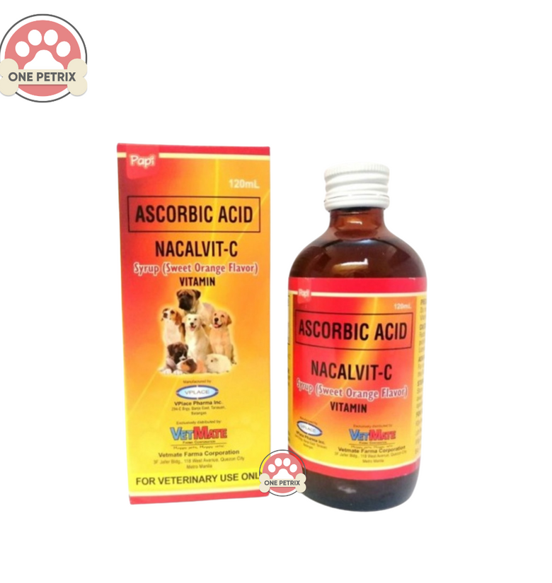 Papi Nacalvit-C 120ml Syrup (Multivitamins & Minerals) Sweet Orange Flavor