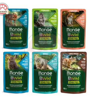 Monge Bwild Pouch Grain-Free Wet Cat Food 85g