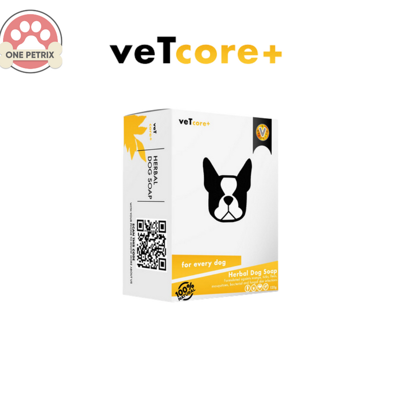 Vet Core+ Plus Herbal Anti Tick and Flea Dog Soap 120g