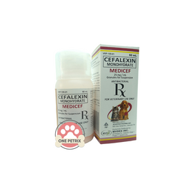 Medicef Cefalexin Antibacterial Suspension for Cats and Dogs - 60ml