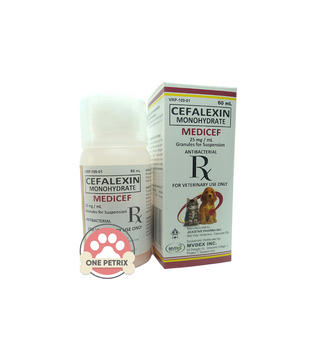 Medicef Cefalexin Antibacterial Suspension for Cats and Dogs - 60ml