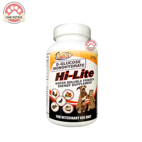 Papi Hi-Lite Water Soluble Powder Energy Supplement For Pets (Dextrose Powder) 210G