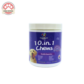 10 in 1 Chews Multivitamins for Dogs : Skin, Gut, Immunity, Heart, Brain (Beef Flavor) - 180 Chews