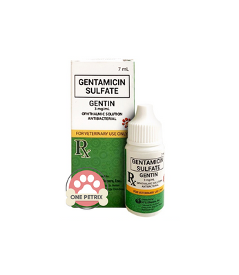 Gentin Antibacterial Eye Drops for Pets (Gentamicin Sulfate) 7ml