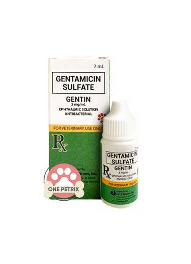 Gentin Antibacterial Eye Drops for Pets (Gentamicin Sulfate) 7ml