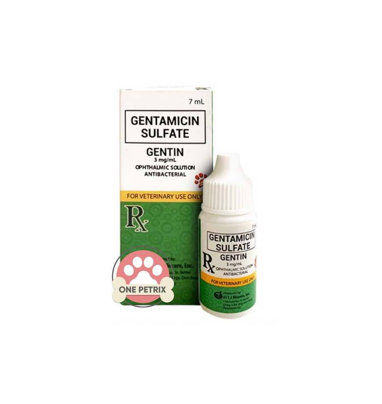 Gentin Antibacterial Eye Drops for Pets (Gentamicin Sulfate) 7ml