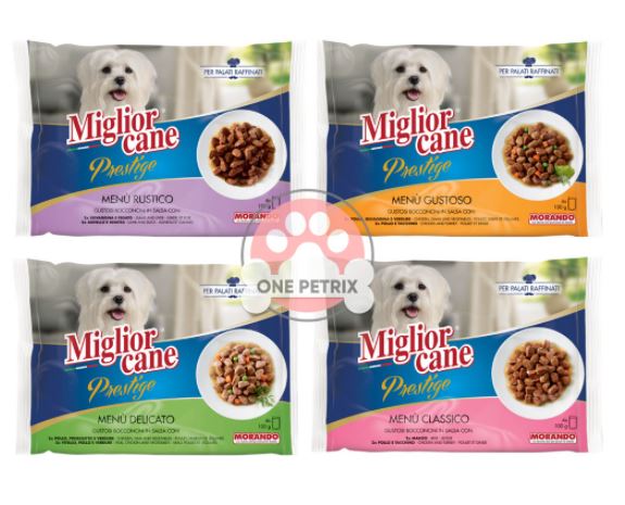 Morando Migliorcane Prestige Wet Dog Food  (4PCSx100G per Pack)