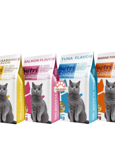 Nutricare Cat Food for All Stages - (Tuna, Salmon, Marine Fish, Tuna & Sardine)