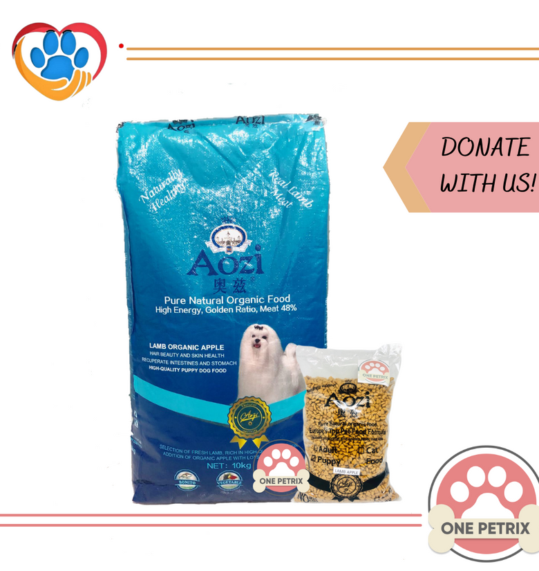 Donate to Stray Love PH - Aozi Organic Hypoallergenic Puppy Dog Food (Lamb and Apple Flavor)