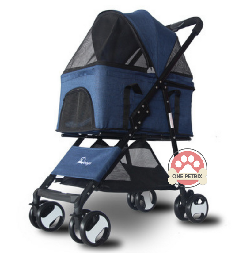 vergo dog stroller Doogo Collapsible 2 in 1 Pet Stroller / Dog Stroller with Detachable C – One Petrix