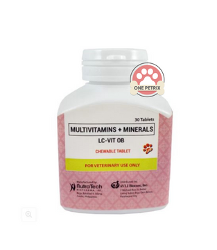LC-VIT OB Multivitamins Chewable Tablet for Pregnant / Lactating Dogs 30 Tablets