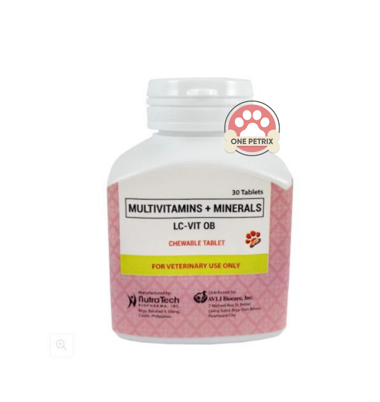 LC-VIT OB Multivitamins Chewable Tablet for Pregnant / Lactating Dogs 30 Tablets