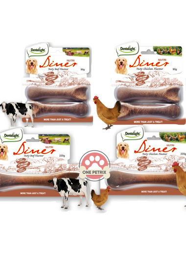 Dentalight Nutri Diner Dental Dog Treats / Snack - ( Beef, Chicken )
