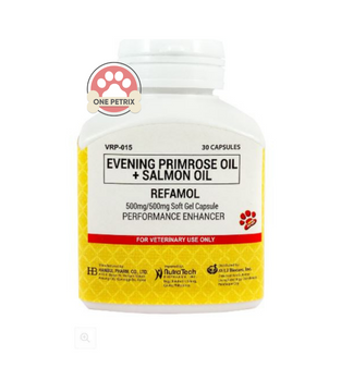 Refamol Performance Enhancer for Dogs and Cats (Evening Primrose Oil + Salmon Oil) - 30 Capsules