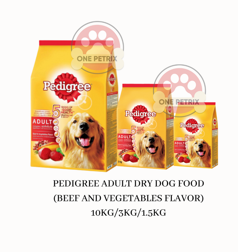 Pedigree Adult Dry Dog food (Beef and Vegetables Flavor)