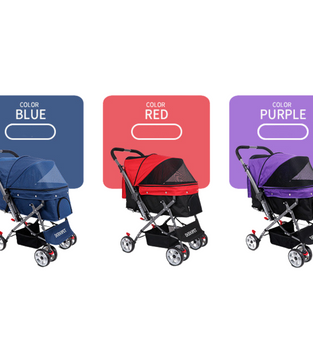 Dodopet Collapsible Pet Stroller w/ Reversible Handle - For up to 25KG Pets #TC-139