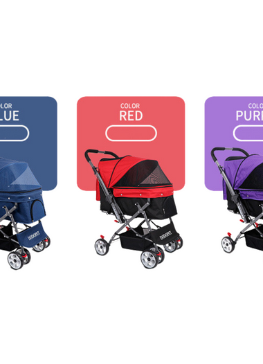 Dodopet Collapsible Pet Stroller w/ Reversible Handle - For up to 25KG Pets #TC-139