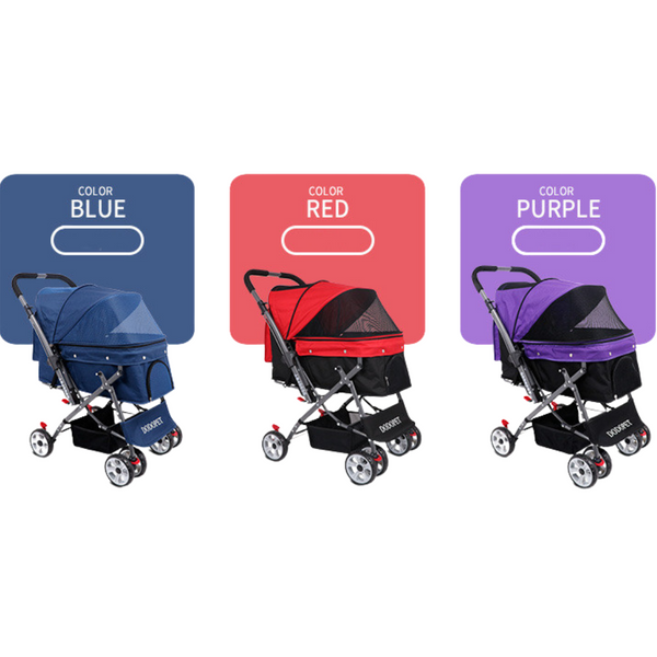 Dodopet Collapsible Pet Stroller w Reversible Handle For up to 25KG One Petrix