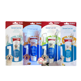 Bioline Dental Care Set (4 in 1) Finger brush, Toothbrush and Toothpaste 100G