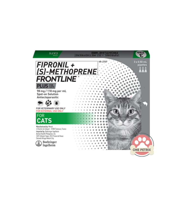 Frontline Plus for Cats Spot on Solution for Fleas Tick and Lice