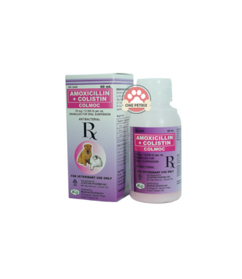 Colmoc (Amoxicillin + Colistin) Antibacterial for Pets 60ML