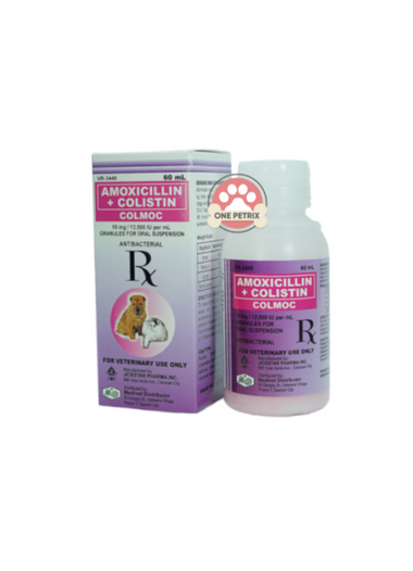 Colmoc (Amoxicillin + Colistin) Antibacterial for Pets 60ML